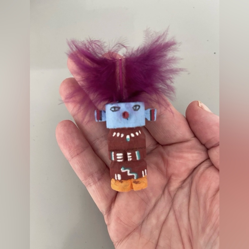 VINTAGE NATIVE AMERICAN NAVAJO INDIAN WOODEN CARVED YEI DOLL